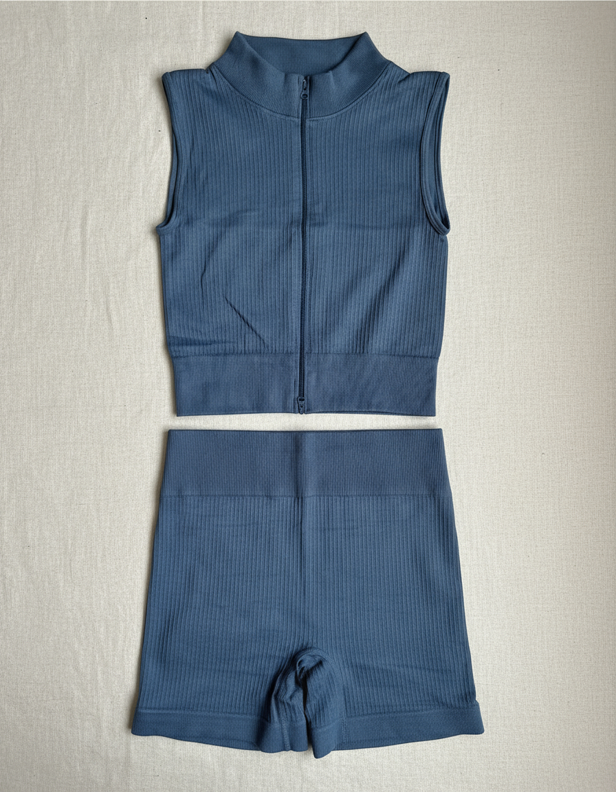 Conjunto Deportivo Dama Calza Y Chaleco Con Cierre - Image 34