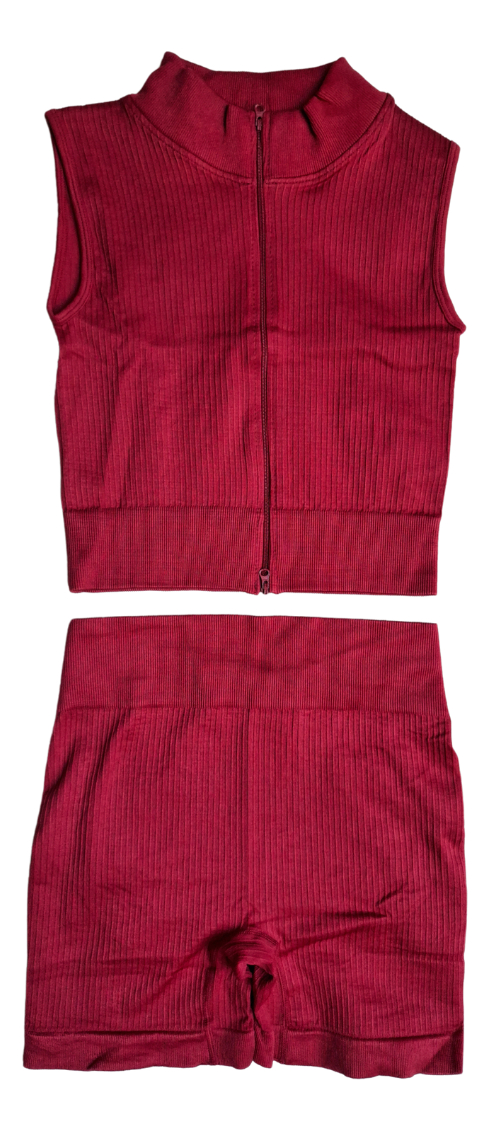 Conjunto Deportivo Dama Calza Y Chaleco Con Cierre - Image 11