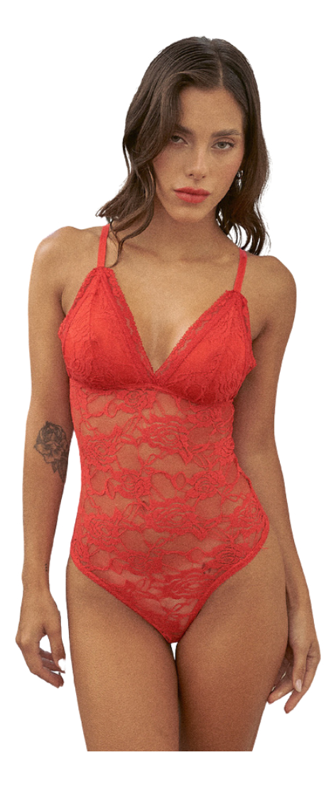 Body Encaje Sexy Cola Less Regulable Elastizado Puntilla - Image 6