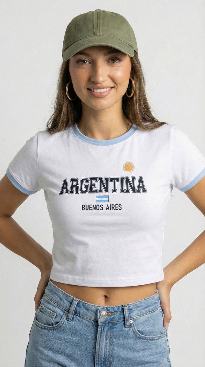 Remera Baby Tee Argentina - Image 2