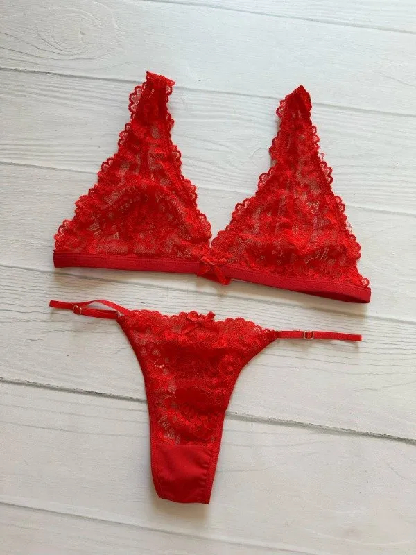Conjunto Luanda Encaje 2 Piezas Tanga Mujer Sexy Lenceria - Image 11