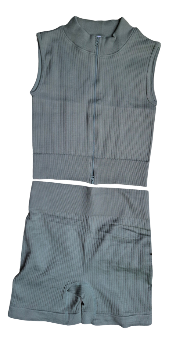 Conjunto Deportivo Dama Calza Y Chaleco Con Cierre - Image 26