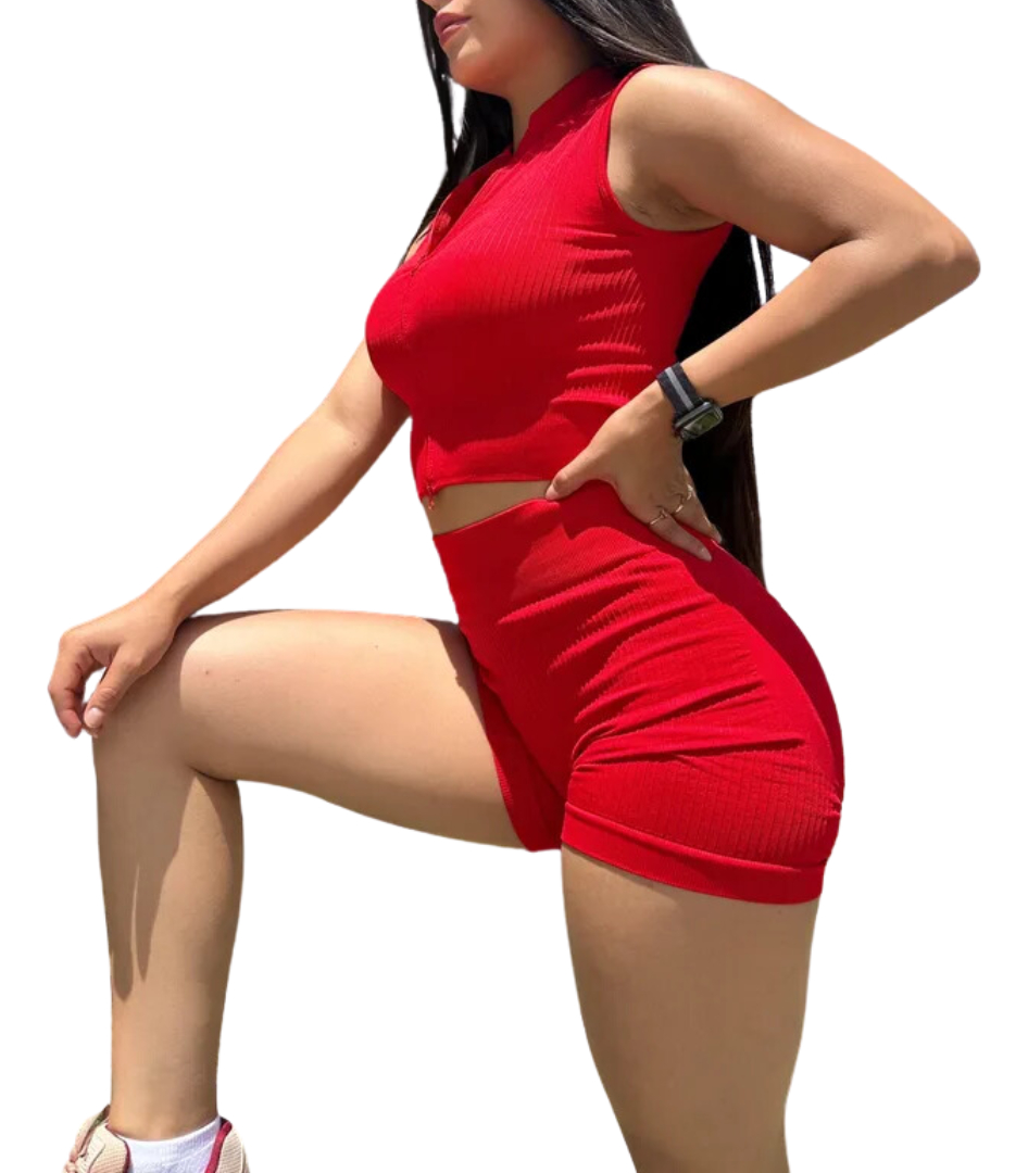 Conjunto Deportivo Dama Calza Y Chaleco Con Cierre - Image 18