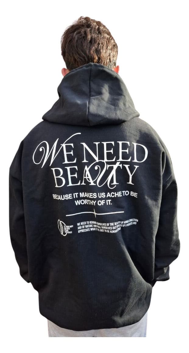 Maxibuzo Canguro Varios Modelos Calidad Premium Unisex - Beauty Negro