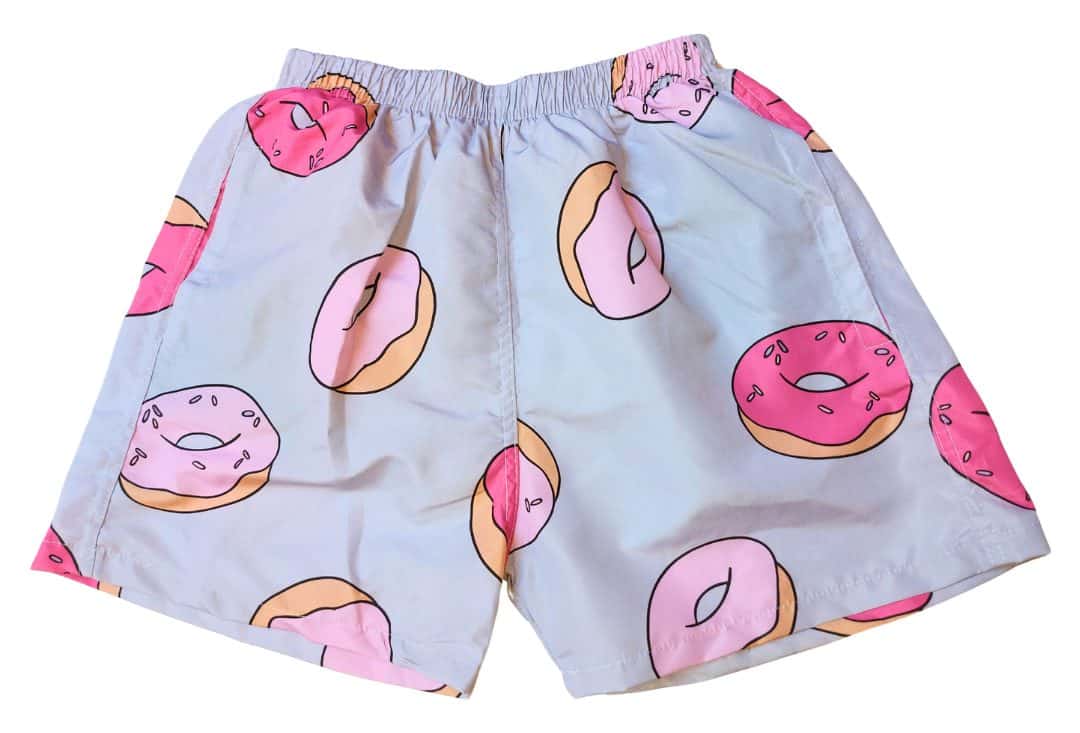 Short De Baño De Hombre Estampado Tendencia - Donas gris