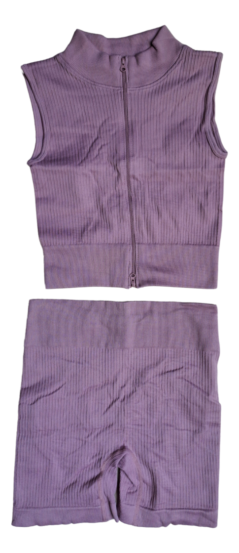 Conjunto Deportivo Dama Calza Y Chaleco Con Cierre - Image 38