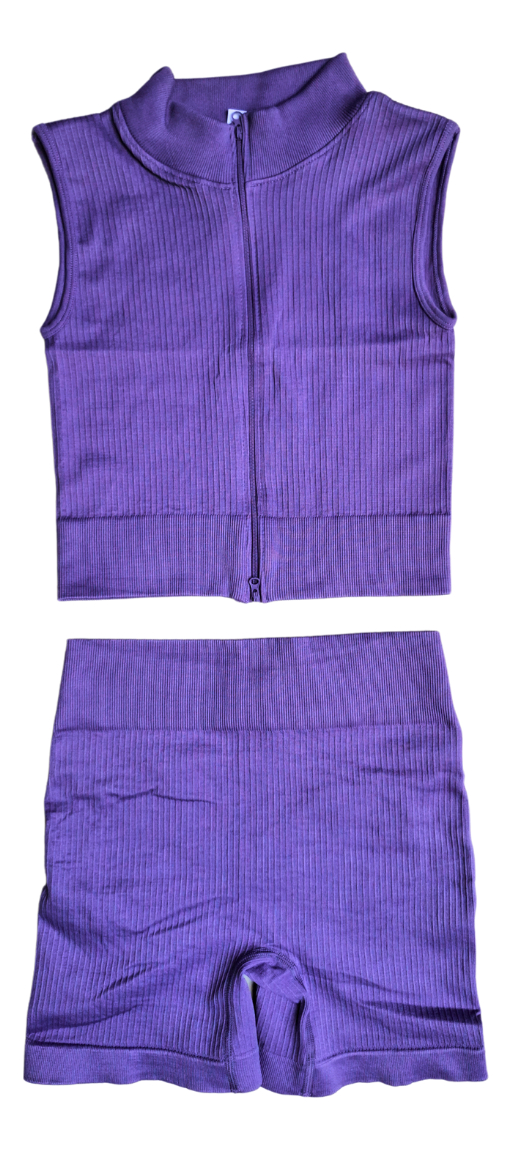 Conjunto Deportivo Dama Calza Y Chaleco Con Cierre - Image 24