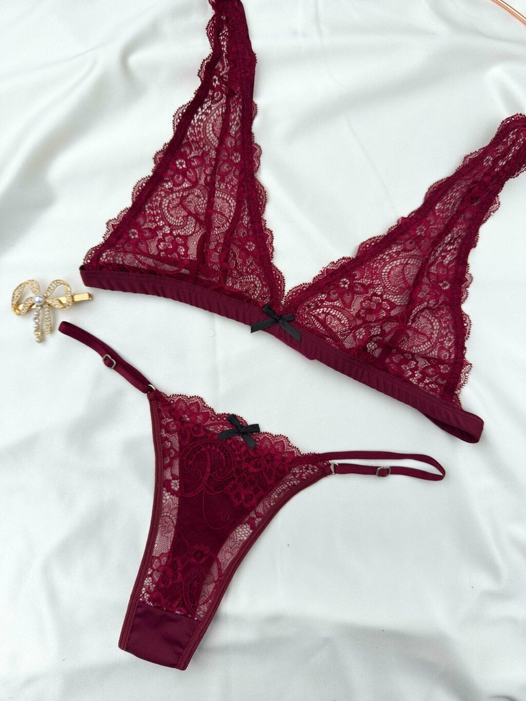 Conjunto Luanda Encaje 2 Piezas Tanga Mujer Sexy Lenceria - Image 22